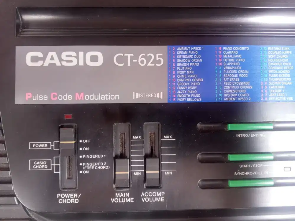 organ keyboard Casio CT 625