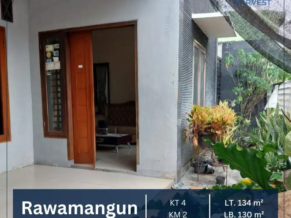 JUAL MURAH RUMAH TINGGAL SIAP HUNI LT 134M2 RAWAMANGUN JAKARTA TIMUR
