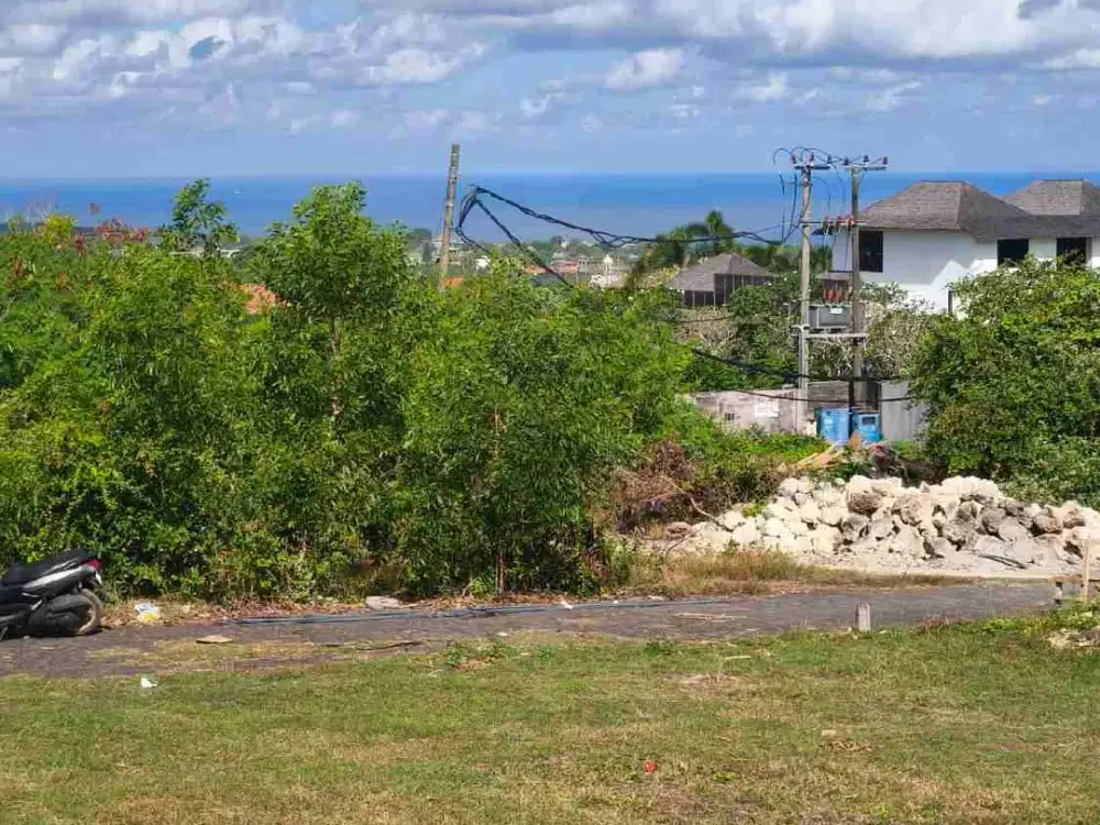 dijual tanah 273m² view laut kawasan villa airis Ungasan Badung Bali