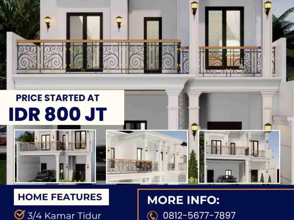 RUMAH DUA LANTAI MEWAH MEGAH LOKASI STRATEGIS