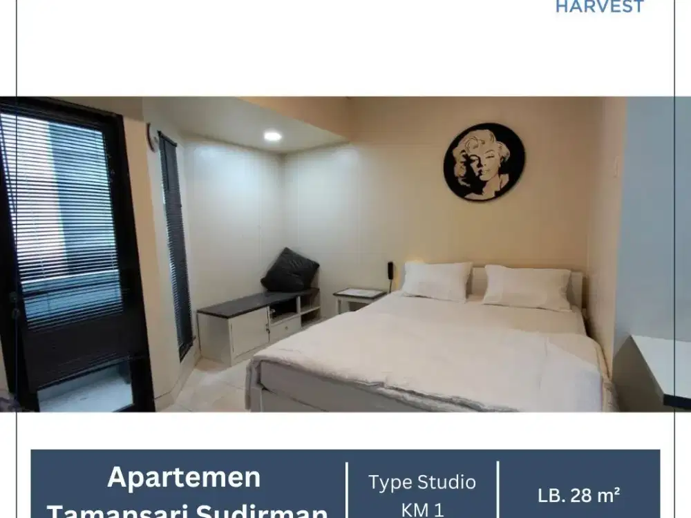 DIJUAL MURAH APARTEMEN TAMANSARI SUDIRMAN TOWER A TYPE STUDIO FURNISH