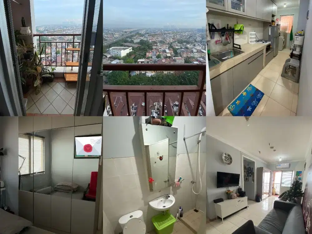 DIJUAL APARTEMEN CITY RESORT TOWER BOUGENVILLE. FURNISH TERMURAH