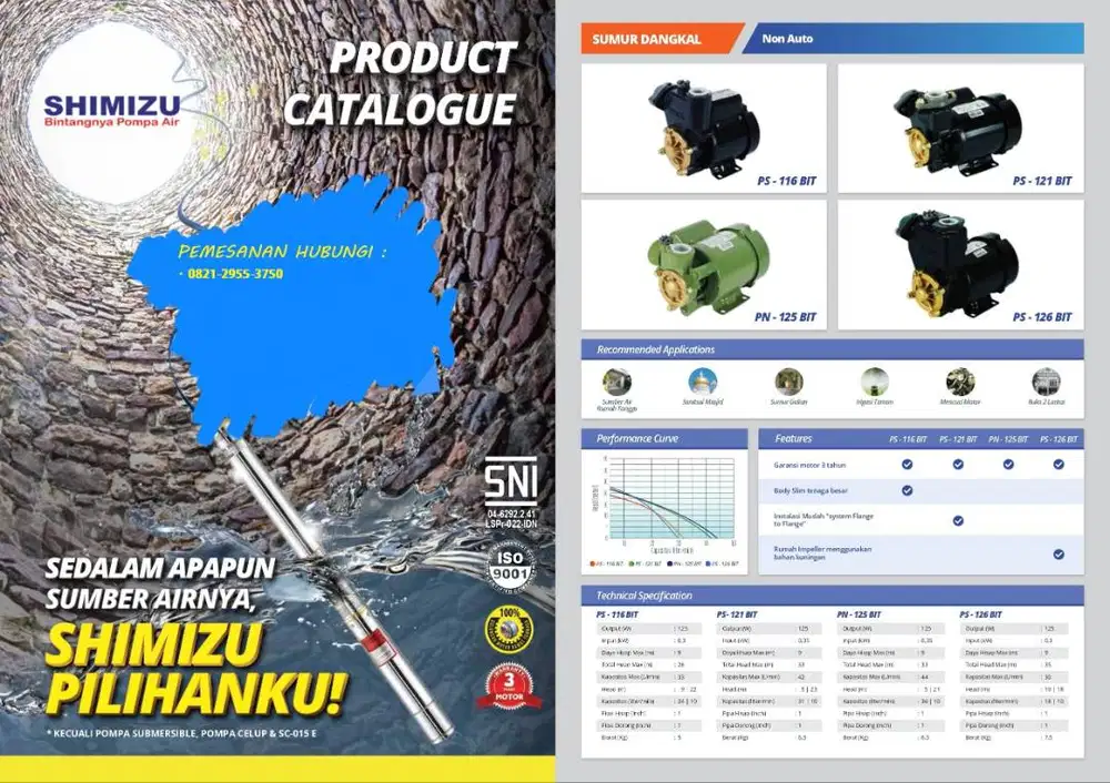 Sedia pompa air SHIMIZU