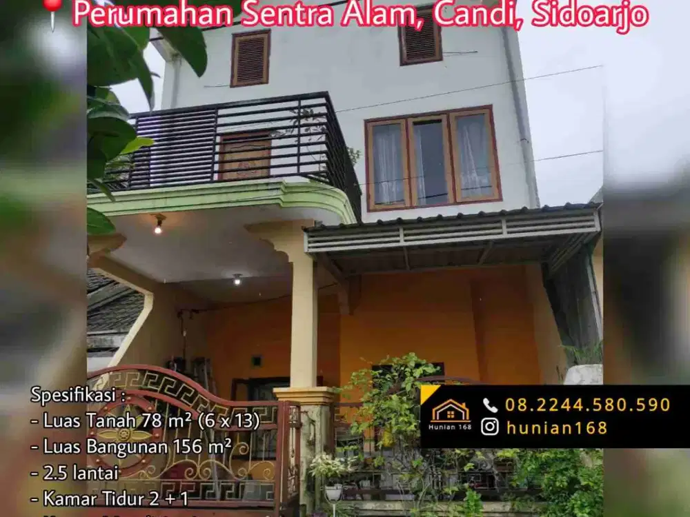 Rumah Baru Perumahan Sentra Alam Lingkar Timur Candi Sidoarjo Kota