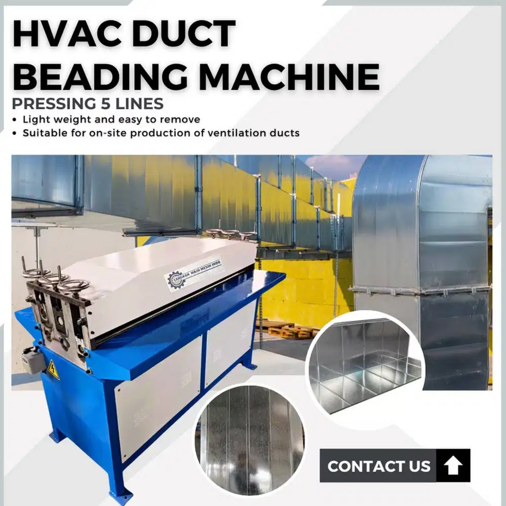 HVAC Cross Duct Beading Pressing 5 Lines Machine