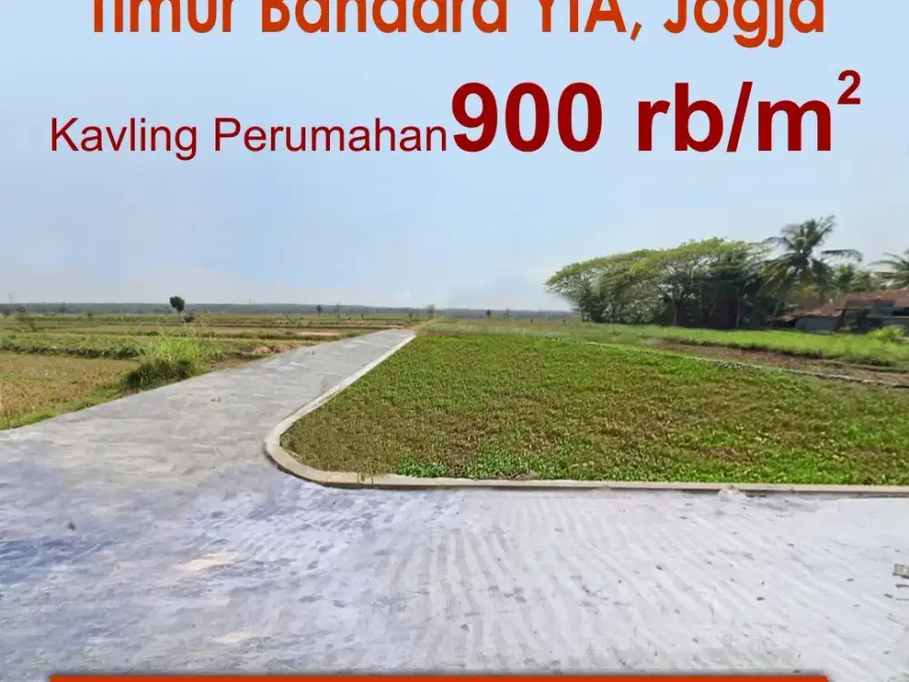 Tanah 90 Jutaan dekat Bandara Yogyakarta cocok Investasi