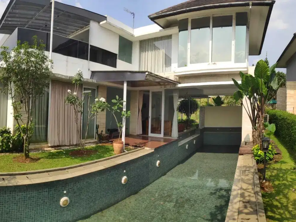 DIJUAL RUMAH MEWAH 2 LANTAI MURAH HARGA NEGO RANCAMAYA GOLF ESTATE BOGOR BO102