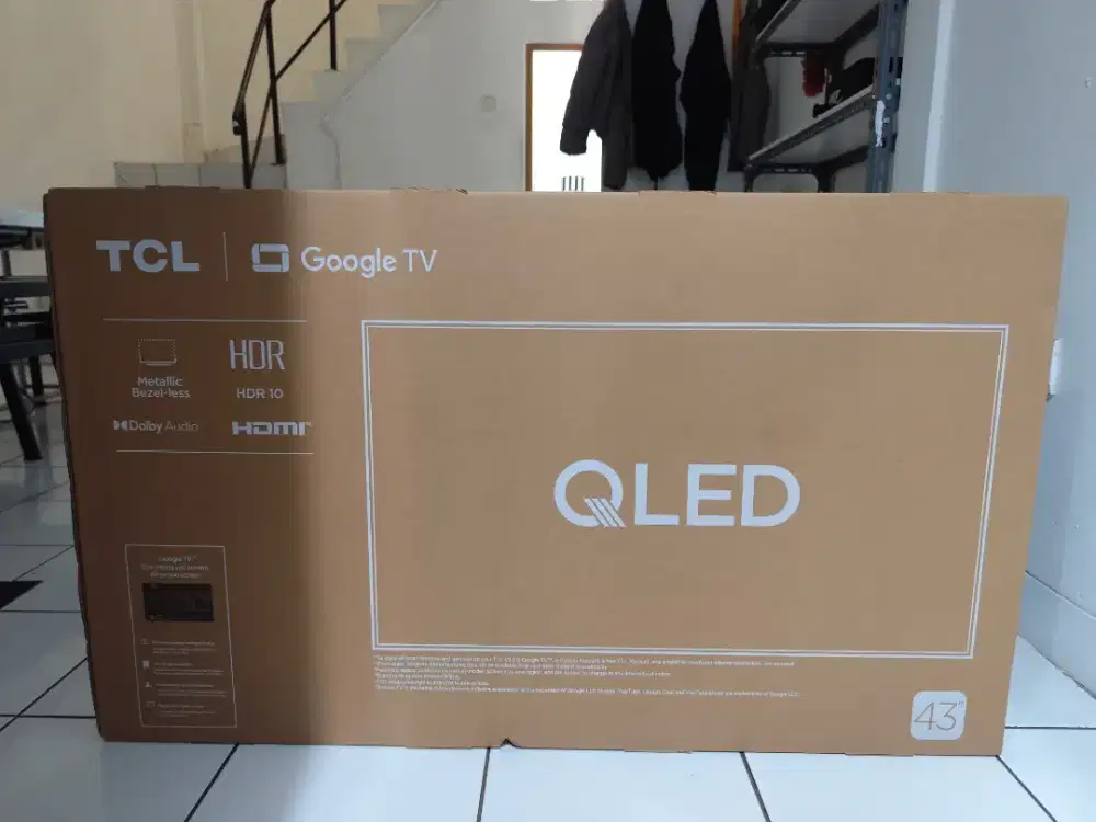 Google TV TCL FHD QLED 43, barang masih segel & garansi resmi indo.