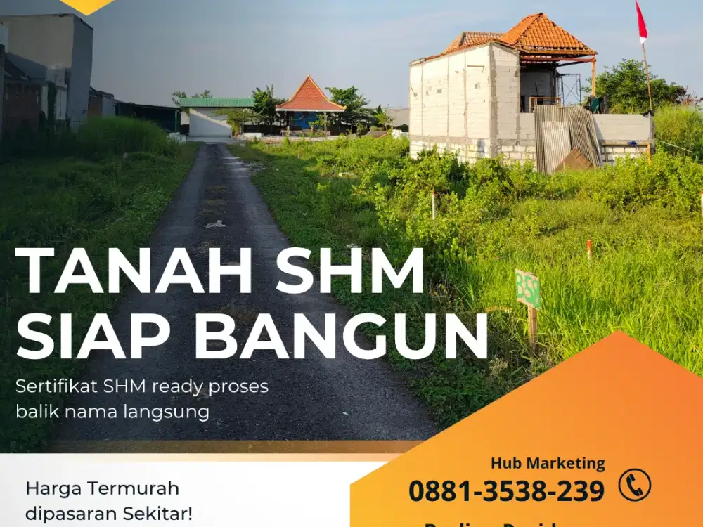TANAH SIAP BANGUN SIDOARJO SHM READY