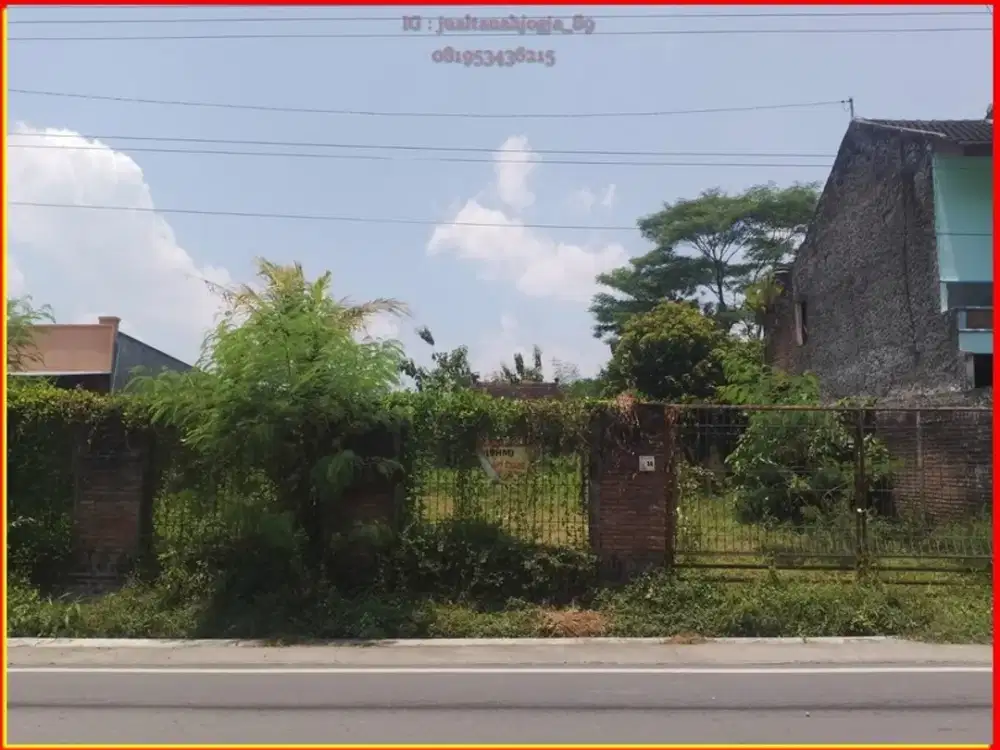 Tanah Strategis tepi aspal Jl LPMP Kalasan cocok investasi