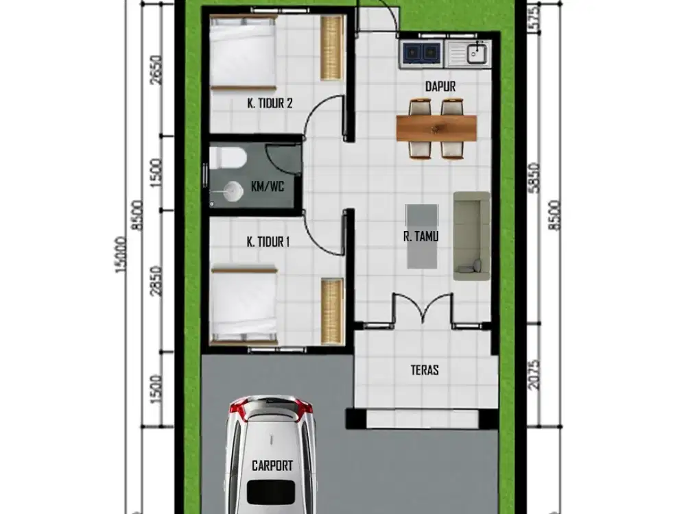 Wates, 9Km UMBY, Moyudan, 2 KT, Carport, Siap Bangun, 400 jt-an