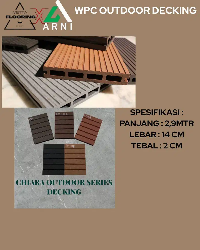 LANTAI DECKING WPC OUTDOOR CHIARA LANTAI KAYU KOLAM