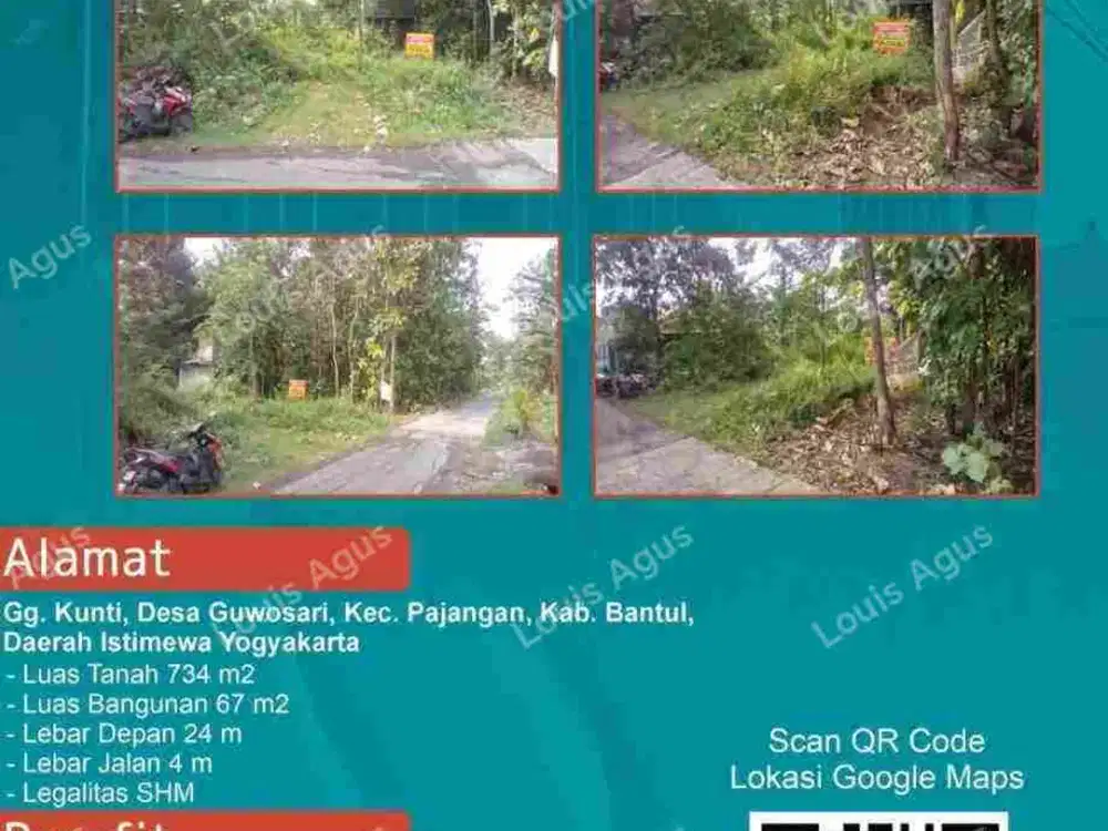 Tanah Murah  Di Desa Guwosari,Kec. Pajangan - Bantul, Cocok Untuk Usaha Perkebunan + Investasi