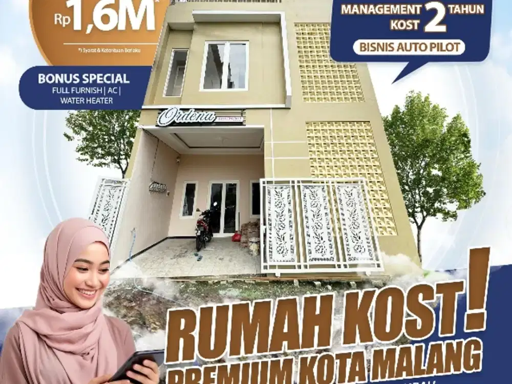 RUMAH KOS MURAH DEKAT UMM UIN UB FREE DESIGN
