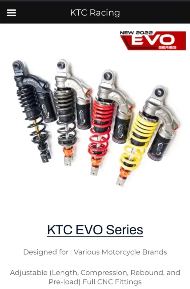 Shock Ktc PCX ukuran 350