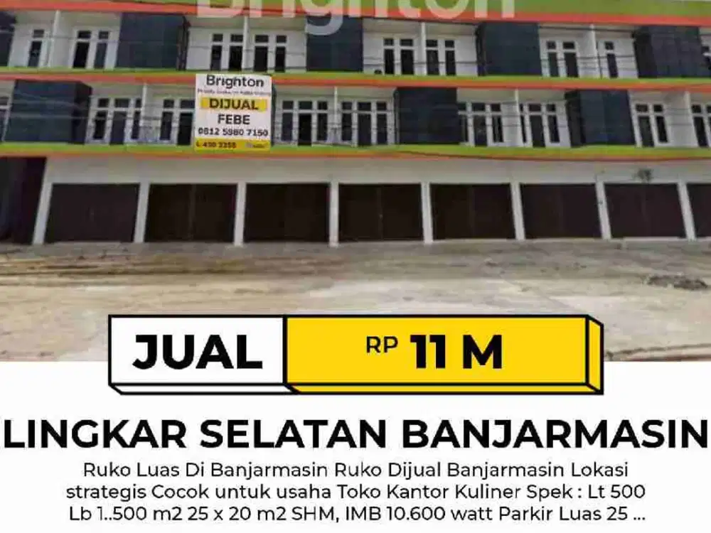 Ruko Luas Di Lingkar Selatan Banjarmasin