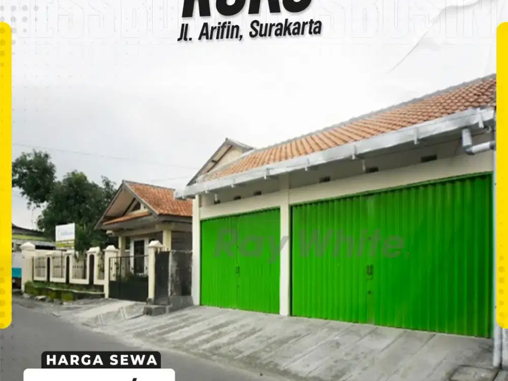 Disewakan Ruko Harga Murah Siap Pakai Di Jl Arifin Jebres Solo