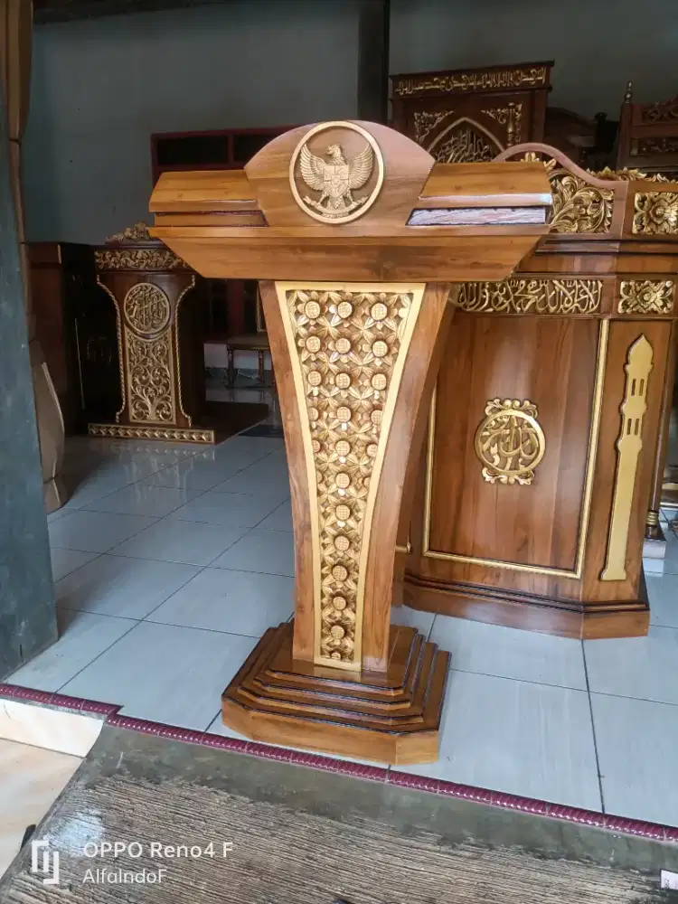 Mimbar masjid podium 48