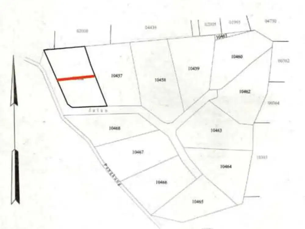 Free hold land near Melasti beach 950m2 idr 4,750 Mill/m2