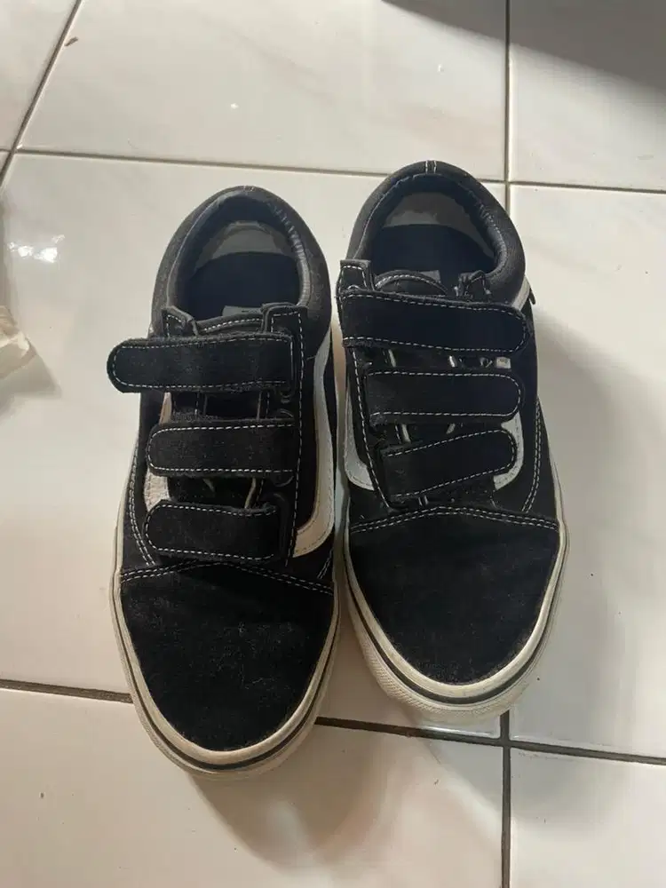 Vans Old Skool Velcro Black White