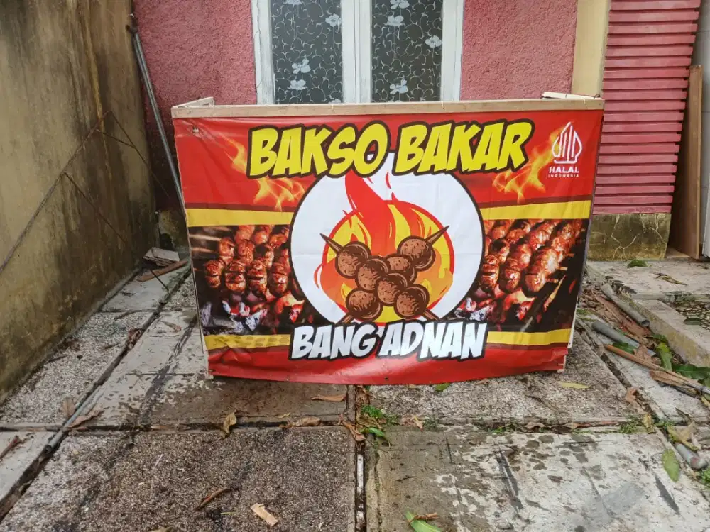 Rombong Bakso / Bubur Bonus Terpal Penutup