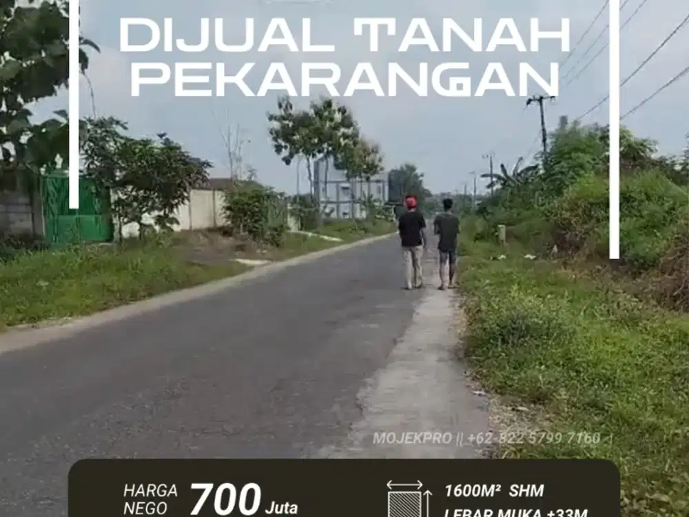 Dijual Tanah Pekarangan pinggir jalan Poros Pagotan-Dagangan