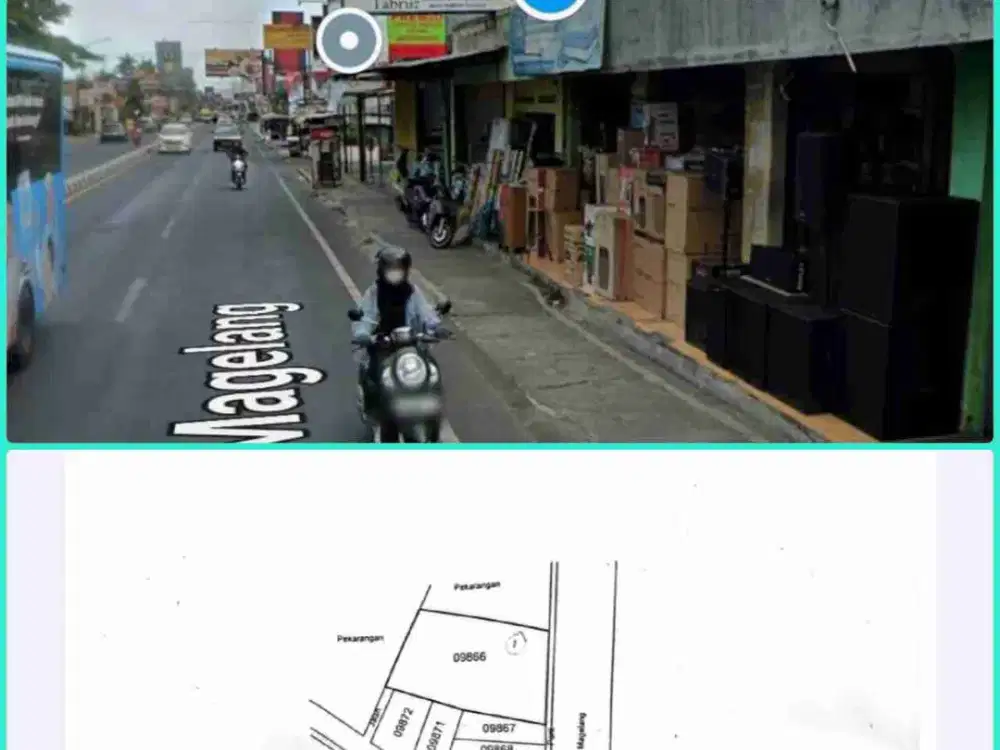 tanah pinggir jalan raya Magelang dalam ringroad dekat TVRI