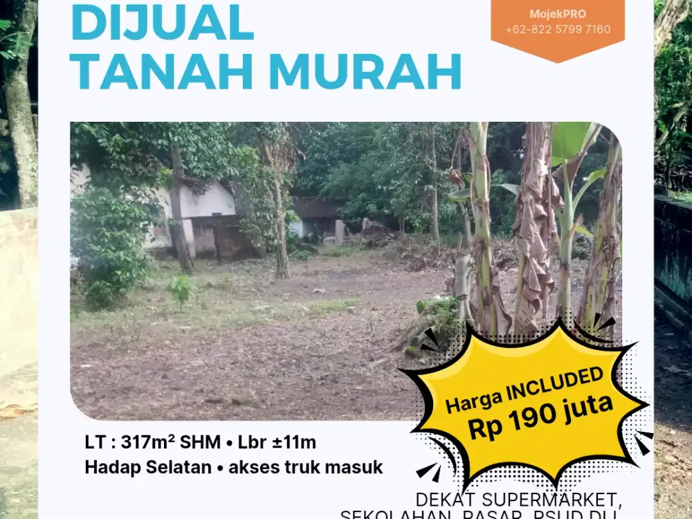 Tanah MURAH DEKAT PEREMPATAN BULUH KRANDEGAN