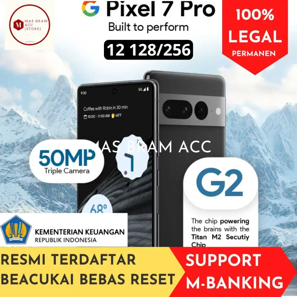 Pixel 7 Pro 12-128/256 IMEI BEACUKAI BEBAS RESET PERMANEN no 9 10 pro