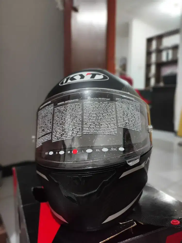 Helm KYT NFR Black & Silver Doff