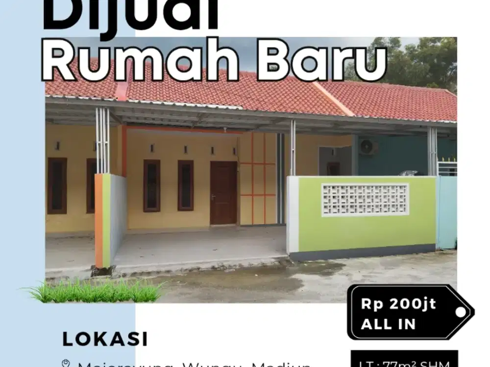 DIJUAL RUMAH BARU MURAH MOJORAYUNG
