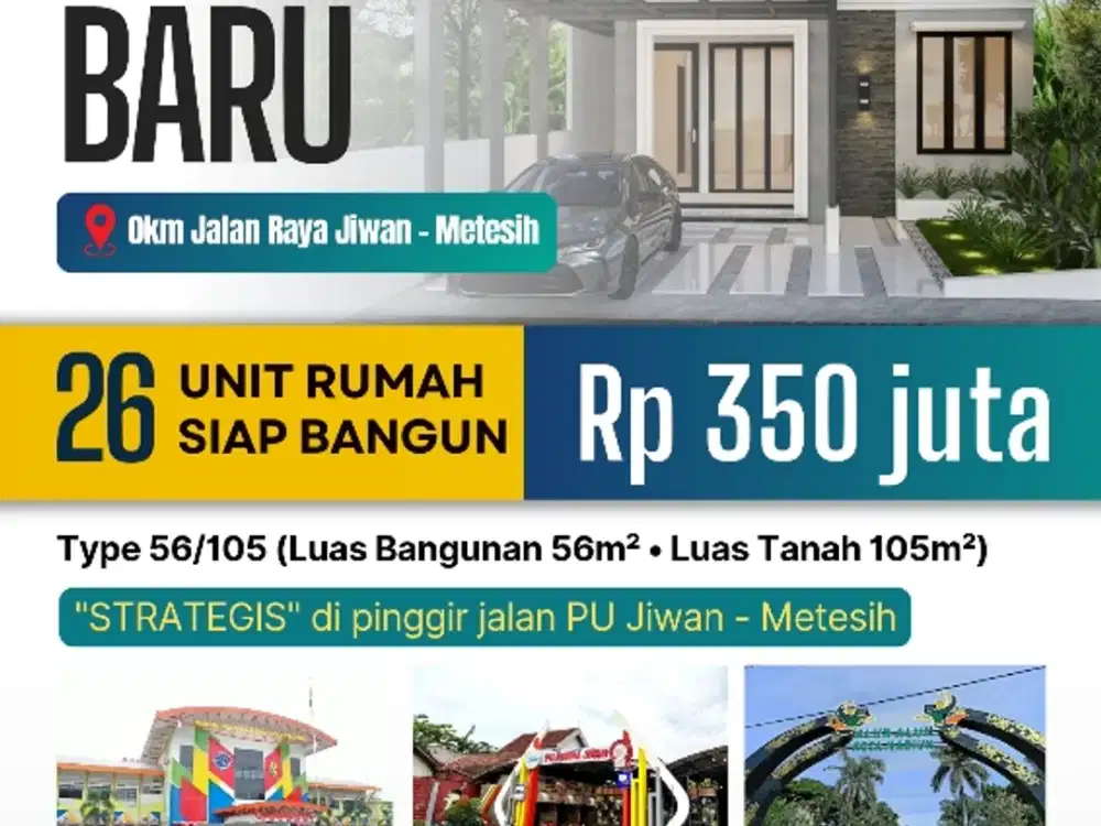 Rumah Siap Bangun Pinggir Raya Metesih - Jiwan