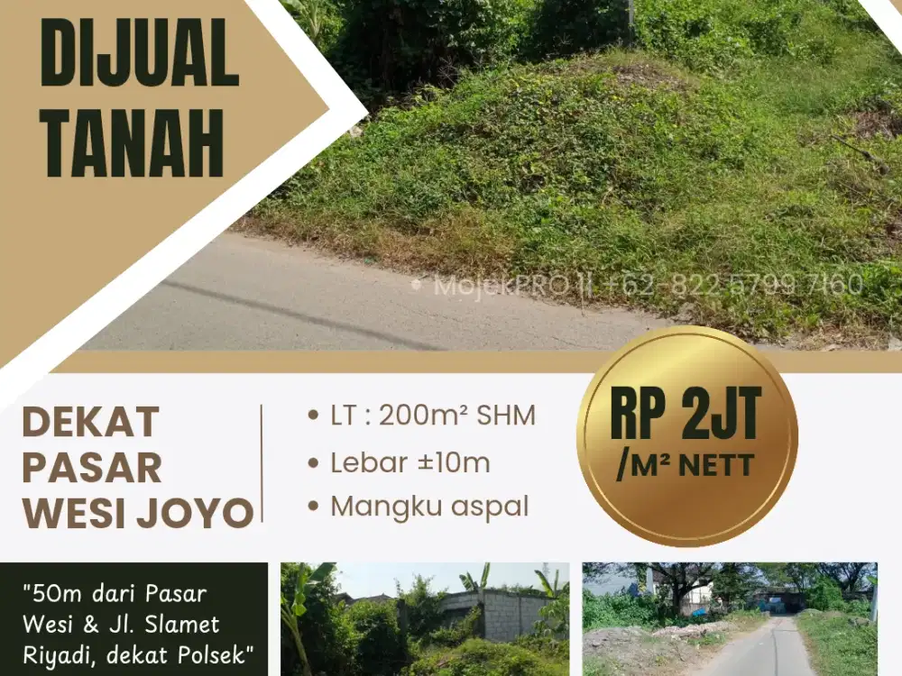 Jual Tanah Strategis Belakang Polsek Kartoharjo Kota Madiun