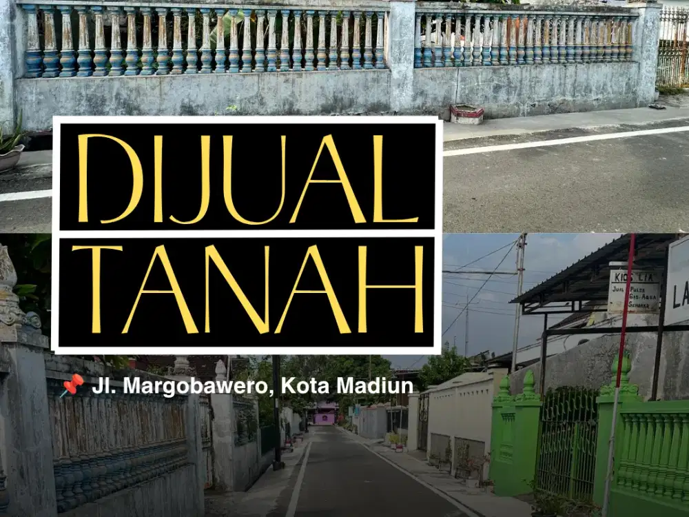 DIJUAL TANAH PEKARANGAN di Jl. Margobawero Kota Madiun