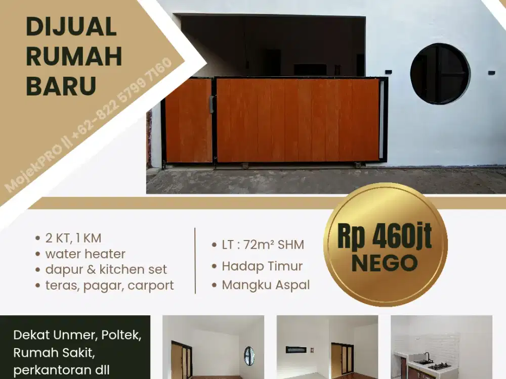 RUMAH BARU Dekat Samsat, Kampus & Bunderan Serayu