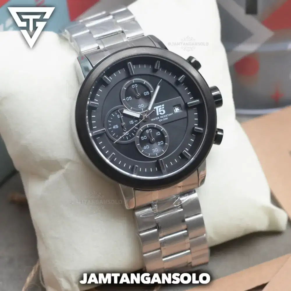 BARU DAN BERGARANSI JAM TANGAN PRIA T5 ORIGINAL STAINLESS RANTAI