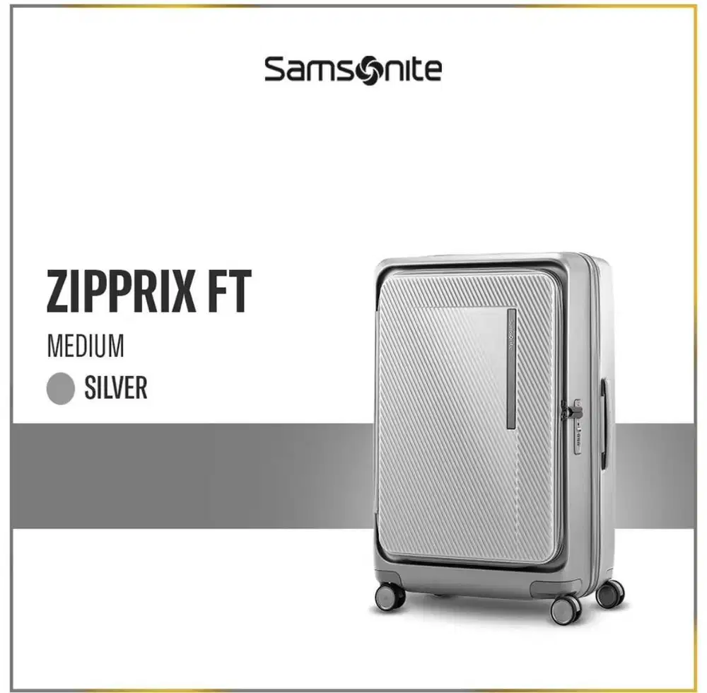 samsonite koper hardcase zipprix FT spinner 25 inch EXP FT-silver