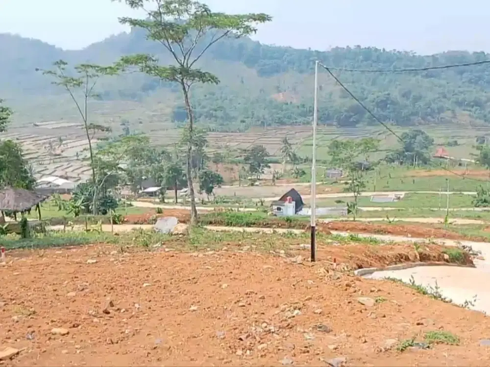 Tanah kavling ada wisata ada gunung sawah dijual murah di bogor timur