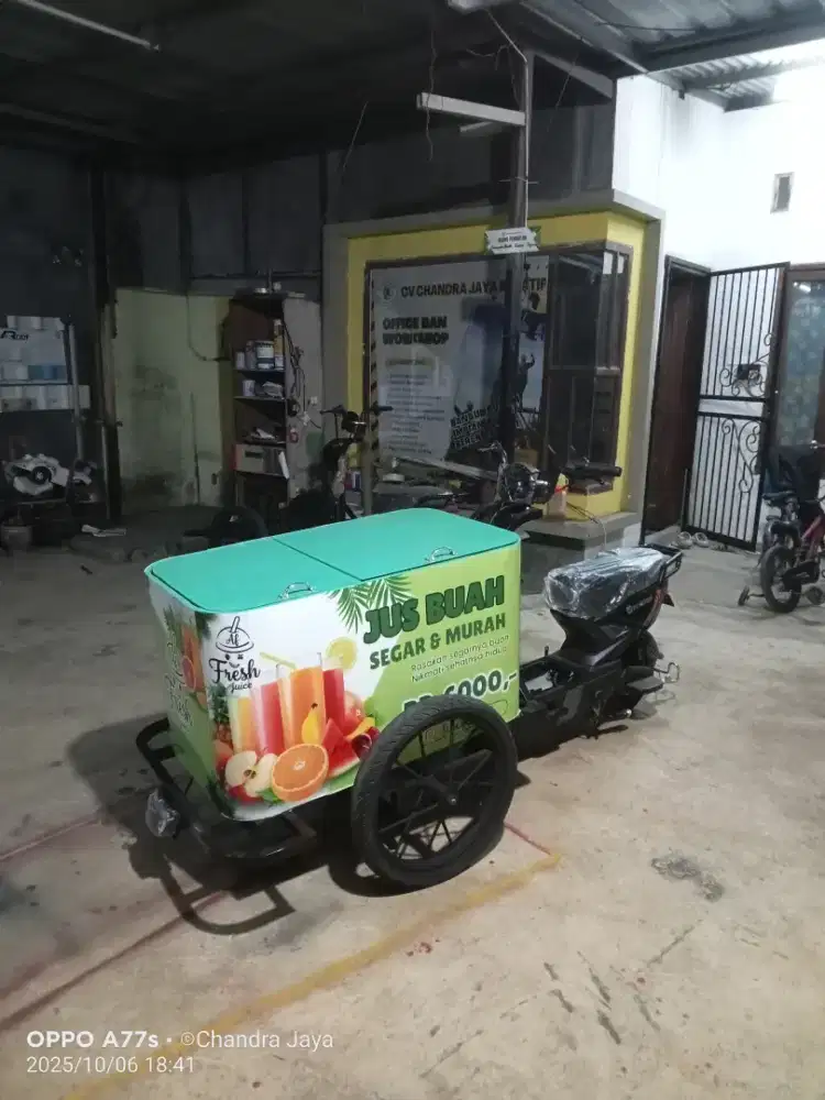 Gerobak Sepeda listrik kopi