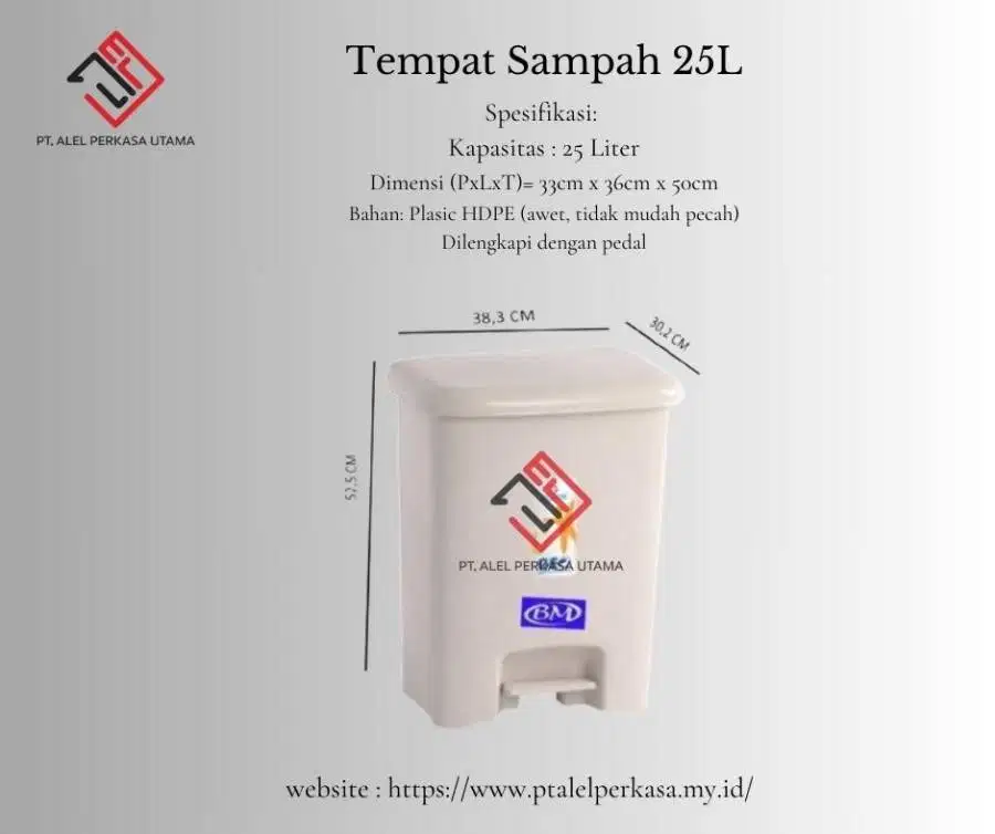 Tempat Sampah Kapasitas 25 Liter
