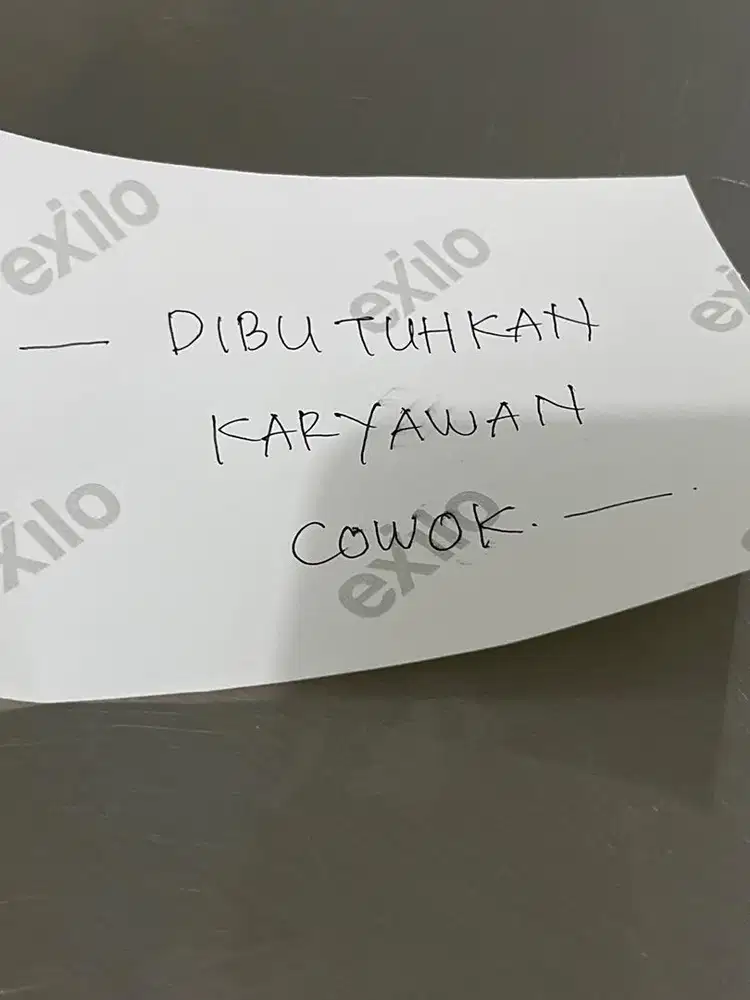 Lowongan pekerjaan Cowok