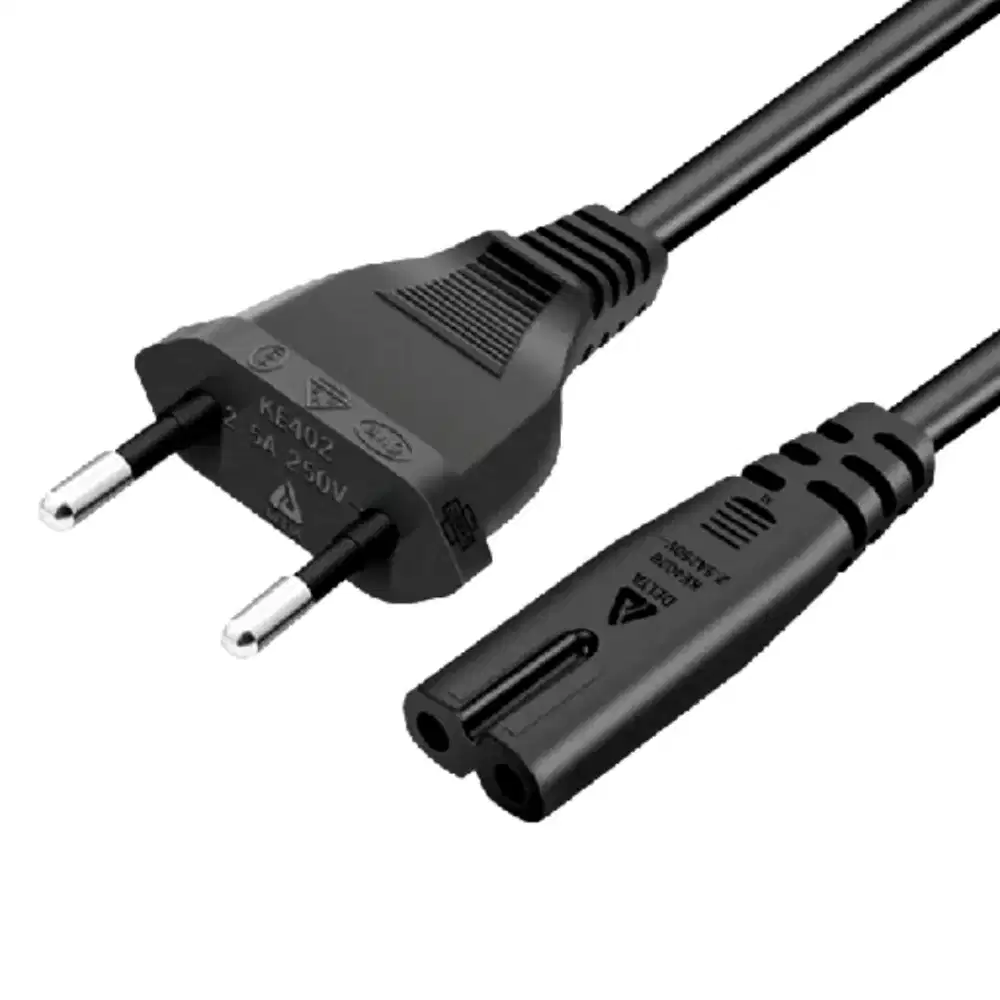 Kabel Power Printer PS2/PS3 Adapter Kamera AC Cord 2 Lobang Angka 8