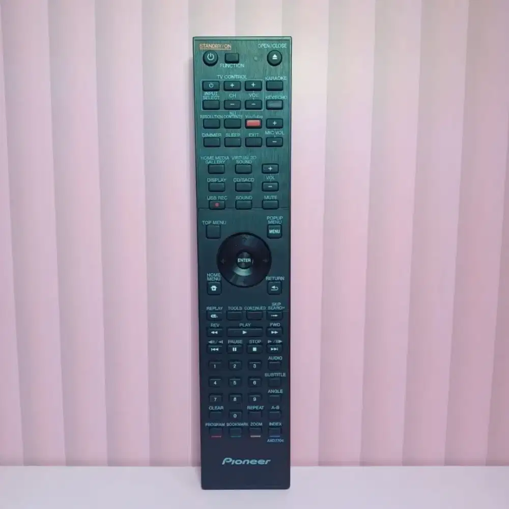 REMOTE HOME THEATER PIONEER BLURAY AXD7704 ORIGINAL