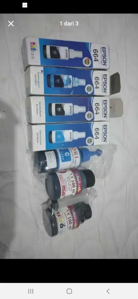 Print epson 664 hitam baru segel