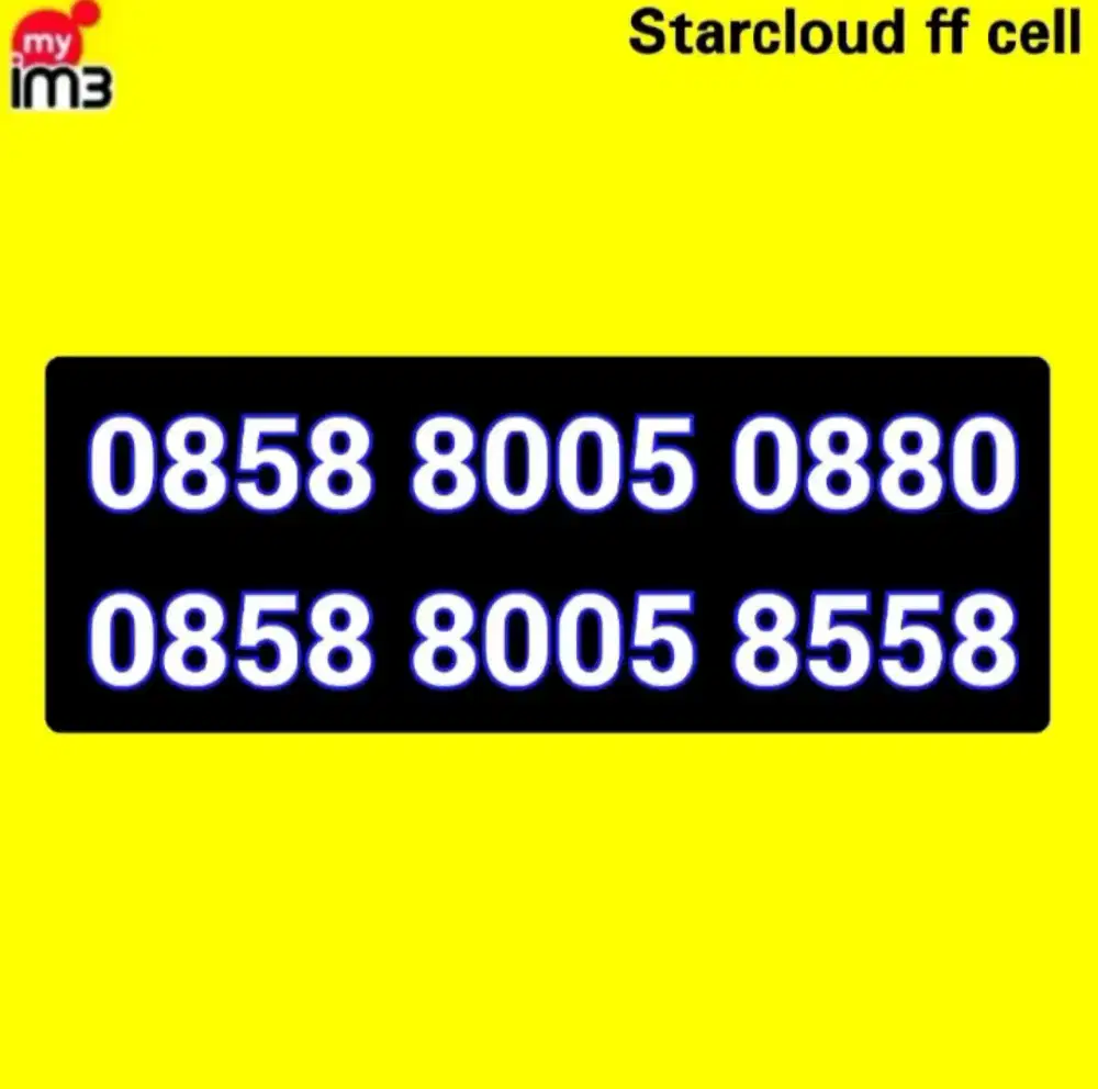 Perdana Nomor Cantik Indosat Im3 Tiga Variasi Angka Langka 8005 0880