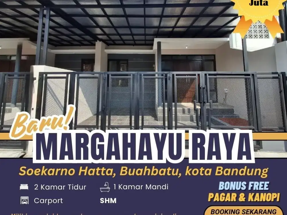 Rumah minimalis 600 jutaan strategis di Margahayu Raya Kota Bandung