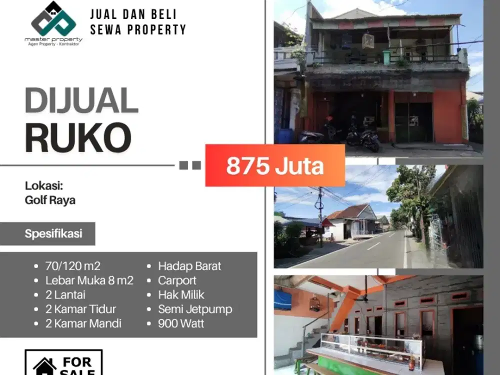 Ruko di Golf Raya Ujungberung, Bandung - super strategis 800 jutaan