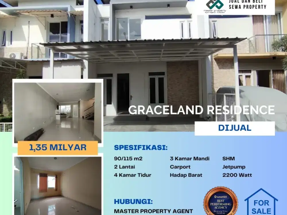 Jual rumah 2 lantai super strategis di Cluster Antapani Kota Bandung