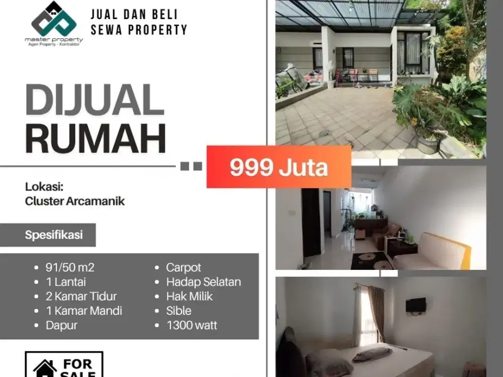 Rumah Cantik Harga Terjangkau! Siap Huni & Bebas Banjir! di Arcamanik