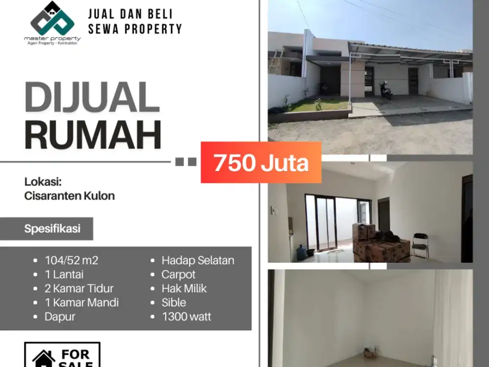 Rumah minimalis terawat di Cluster Cisaranten Kulon Arcamanik Bandung